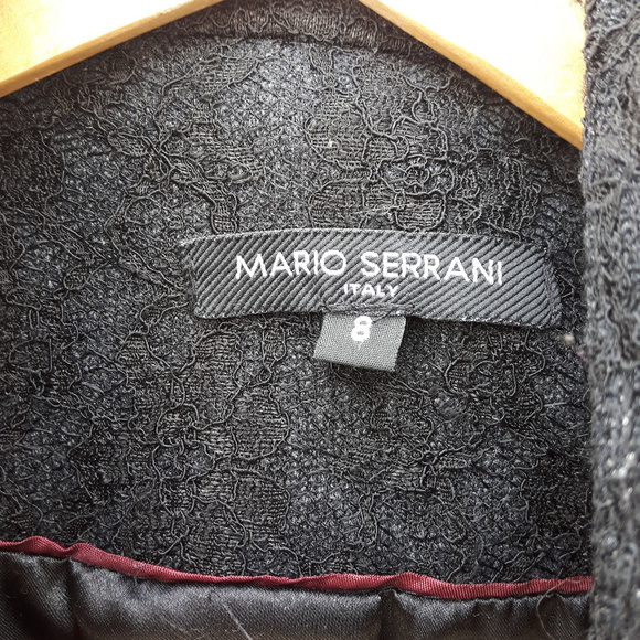 BEAUTIFUL Mario Serrani lace jacket trench coat 8 BLACK LACE - Picture 6 of 8
